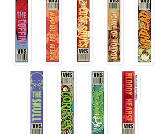 Vintage Horror VHS Sticker Sheet