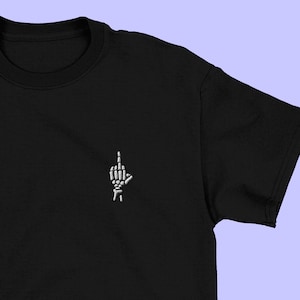 Middle Finger Embroidered T-shirt