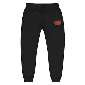 Pumpkin Embroidered Sweatpants