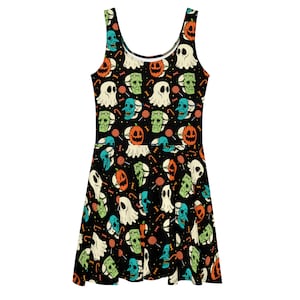 Vintage Halloween Skater Dress
