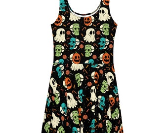 Vintage Halloween Skater Dress