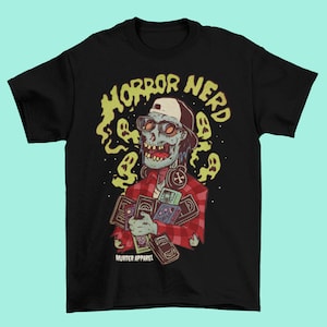 Retro Horror Nerd Zombie T-Shirt