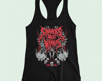 I peccatori sono vincitori Heavy Death Metal Punk Racerback Tank