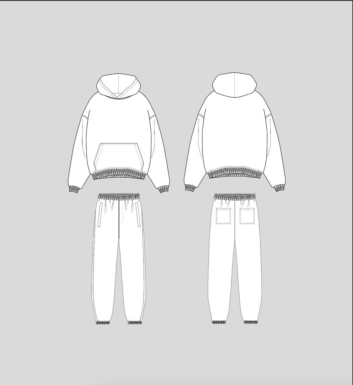 Streetwear Oversized Tracksuit Mock Up Etsy