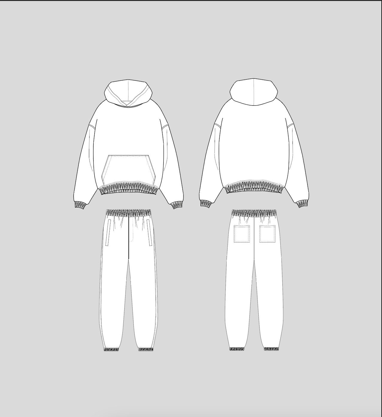 Streetwear Oversized Tracksuit Mock Up - Etsy