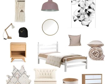 Custom e-Design Services (Any Room or Work Space) Mood Board, Shopping Guide, and Affordable