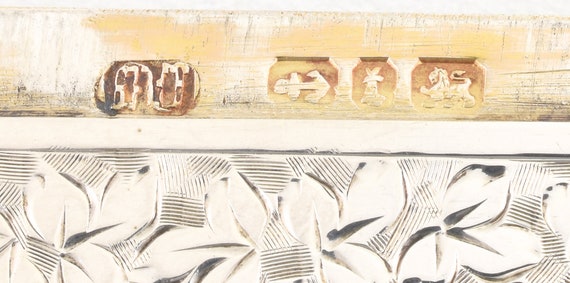 Antique Victorian Solid Silver Card Case, Birming… - image 9