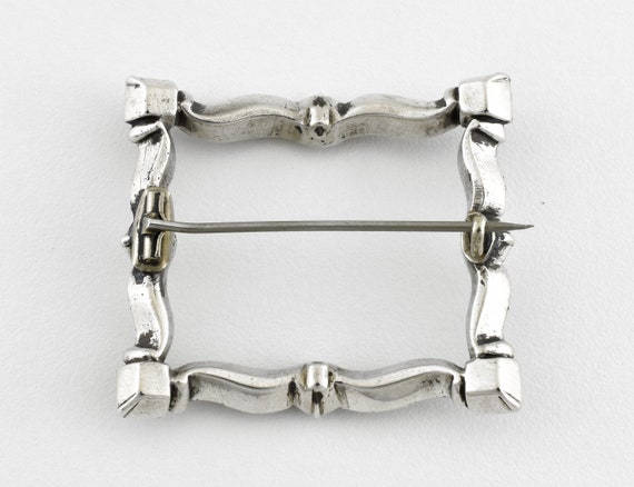 Antique Georgian Solid Silver Black Dot Foil Back… - image 5