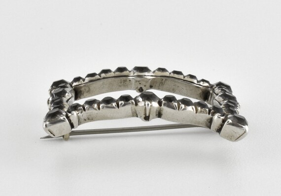 Antique Georgian Solid Silver Black Dot Foil Back… - image 4