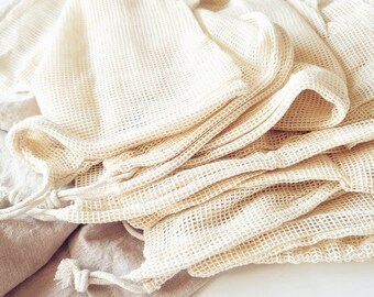 6 Organic Mesh Produce Bags