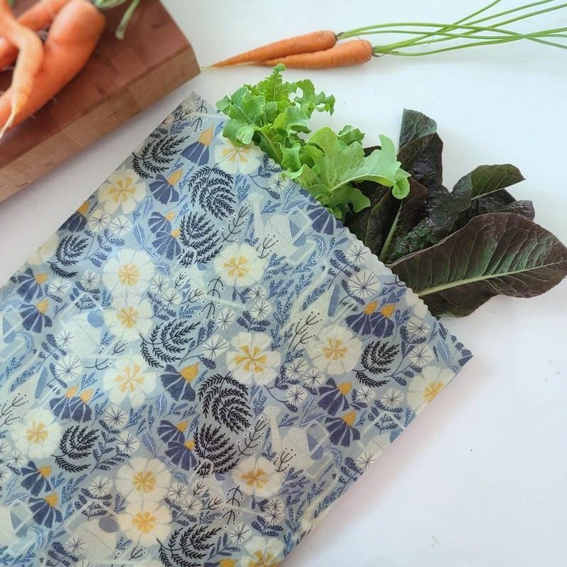 Beeswax Food Bag Assorted Prints image 1
