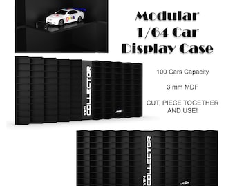 Modular 1/64 Car Display Case Files | 100 Diecast Cars Capacity | Laser Cut Project | Cnc Files | DXF SVG PDF