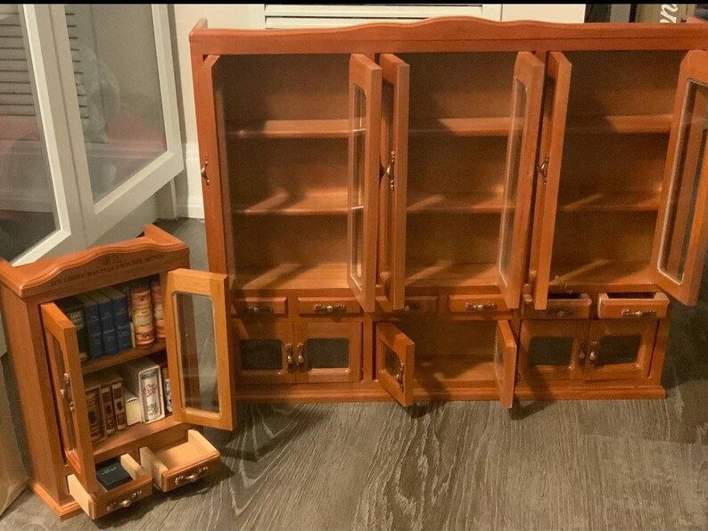 Extra Large Wooden Bookcase Fits 100 Minibooks Etsy