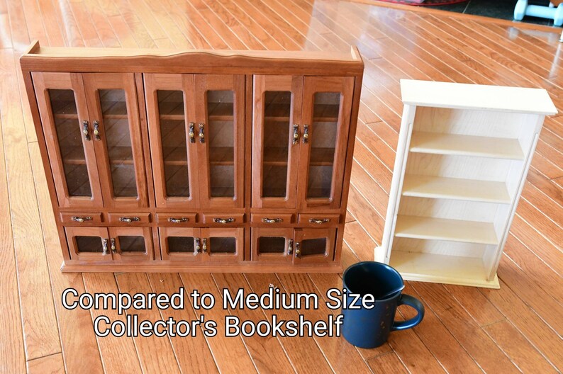 Extra Large Wooden Bookcase Fits 100 Minibooks Etsy