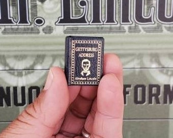 The Gettysburg Address by Abraham Lincoln Dollhouse Micro Miniature Book