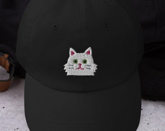 Cat Hat For Humans - White Cat Design- Perfect Gift for Cat Dads and Cat Moms alike!