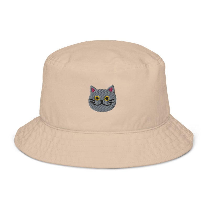 Organic bucket hat | Cat Hat | Gift For Cat Lovers | Cat Moms and Cat Dads