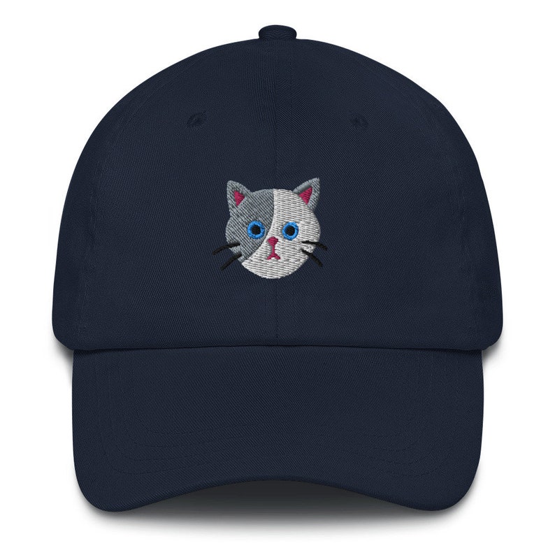 Cat Hat For Humans Gray and White Cat Design Perfect Gift for Cat Dads and Cat Moms alike image 1