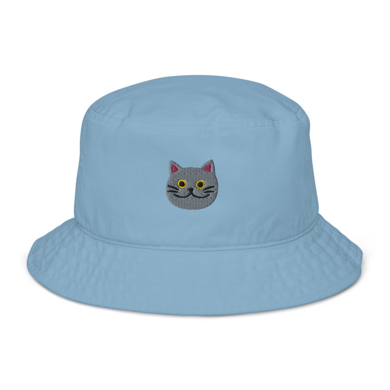 Organic bucket hat | Cat Hat | Gift For Cat Lovers | Cat Moms and Cat Dads