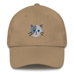 Cat Hat For Humans Gray and White Cat Design Perfect Gift for Cat Dads and Cat Moms alike image 4