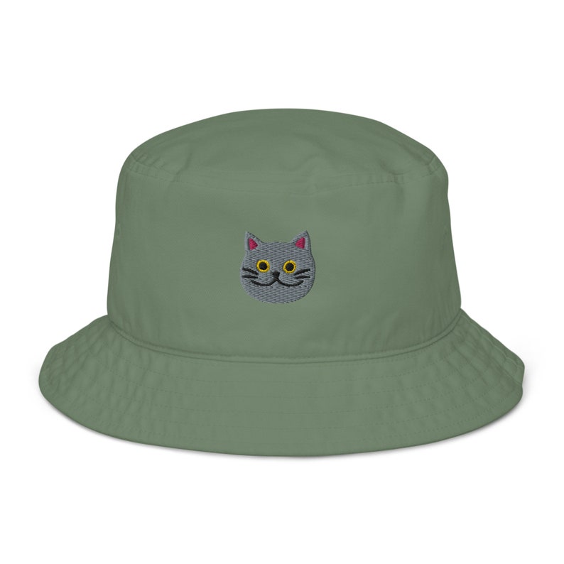 Organic bucket hat | Cat Hat | Gift For Cat Lovers | Cat Moms and Cat Dads