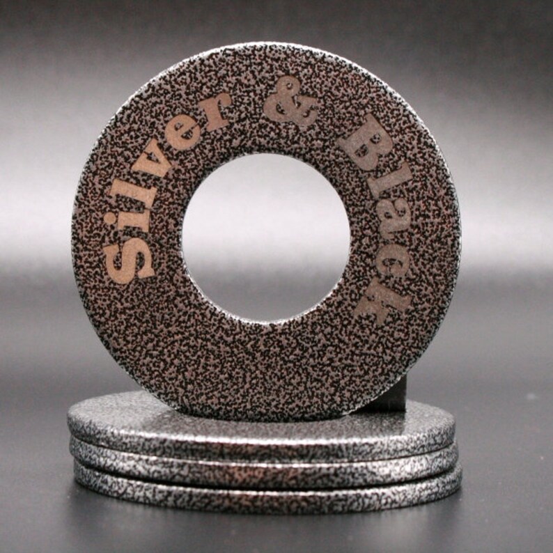 Personalized Pitching Washers Silver & Black 2.5 Etsy
