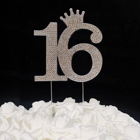 16 Cake Topper Rhinestone Monogram Bling Cake Toppers - Etsy