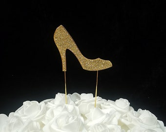 Alta Cura Scarpa Rhinestone Torta Topper / Decorazione Centerpiece