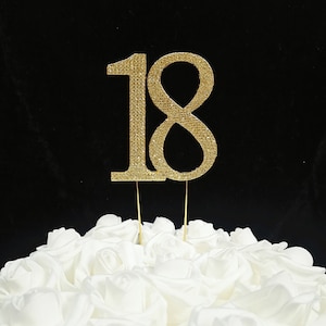 18 Gâteau de strass Topper Argent / Or