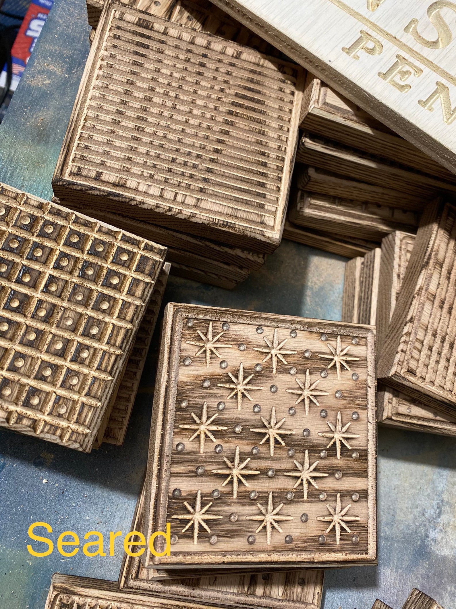 Mini Carved Pasta Boards 4x4 Set of Four Different Patterns Etsy