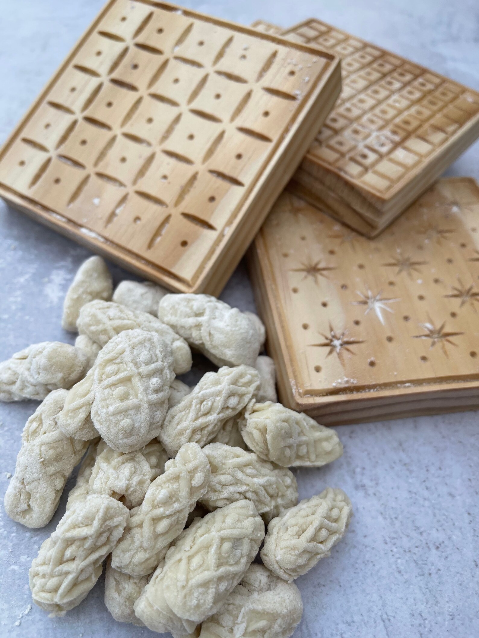 Mini Carved Pasta Boards 4x4 Set of Four Different Patterns Etsy