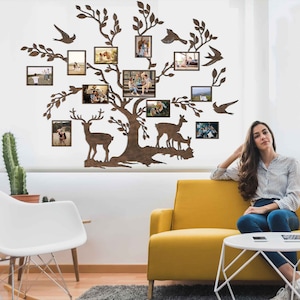 Elegant Wooden Tree of Life Photo Frame - Unique Family Gift Idea family tree wood,  photo frames, gift for parents