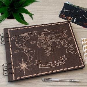 Our Adventure Book Personalized Album Anniversary Gift Mountain Adventure Gift for Couple Wedding Gift Adventure Travel Photo Album