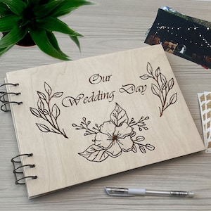 Wedding Photo Album, Personalized Wood Album, Fantastic Gifts for Her and Him, Sweet Memories, Gift for Couple Destination Wedding Gift