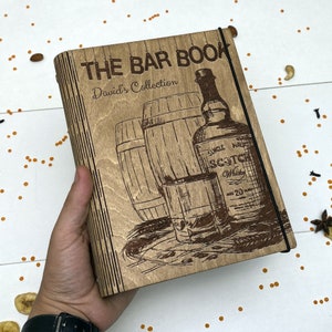 Cocktail Recipe Book Bartender Gift Bar Recipe Book Gift for him Blank Cocktail Notebook Recipe Bar Book Father Gift Recipe Book Bar