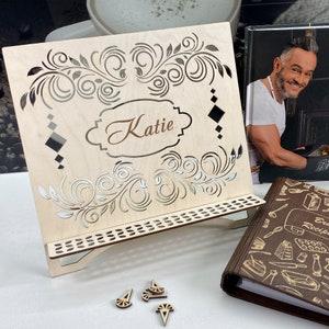 Handgemachter Buchständer aus Holz, Buchhalter für Lesehände frei - Alle Bibel- oder Tabletständer aus Holz, Rezeptbuchhalter, iPad-Halter