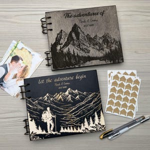 Nasz album ze zdjęciami „Księga przygód” – spersonalizowany album ze zdjęciami z podróży z mapą świata, księga gości weselnych, księga wspomnień dla par, prezent rocznicowy