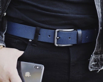 Handmade Engraved Leather Belt, Personalized Mens Belt