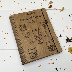 Livre de recettes de cocktails Barman Bar cadeau Livre de recettes Cadeau pour lui Carnet de recettes Vierge Carnet de recettes Bar Livre Père Livre de recettes cadeau Bar image 4