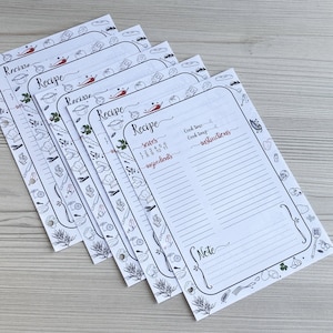 BLOCK of 70 additional sheets of paper for our Recipe Book and Notebook