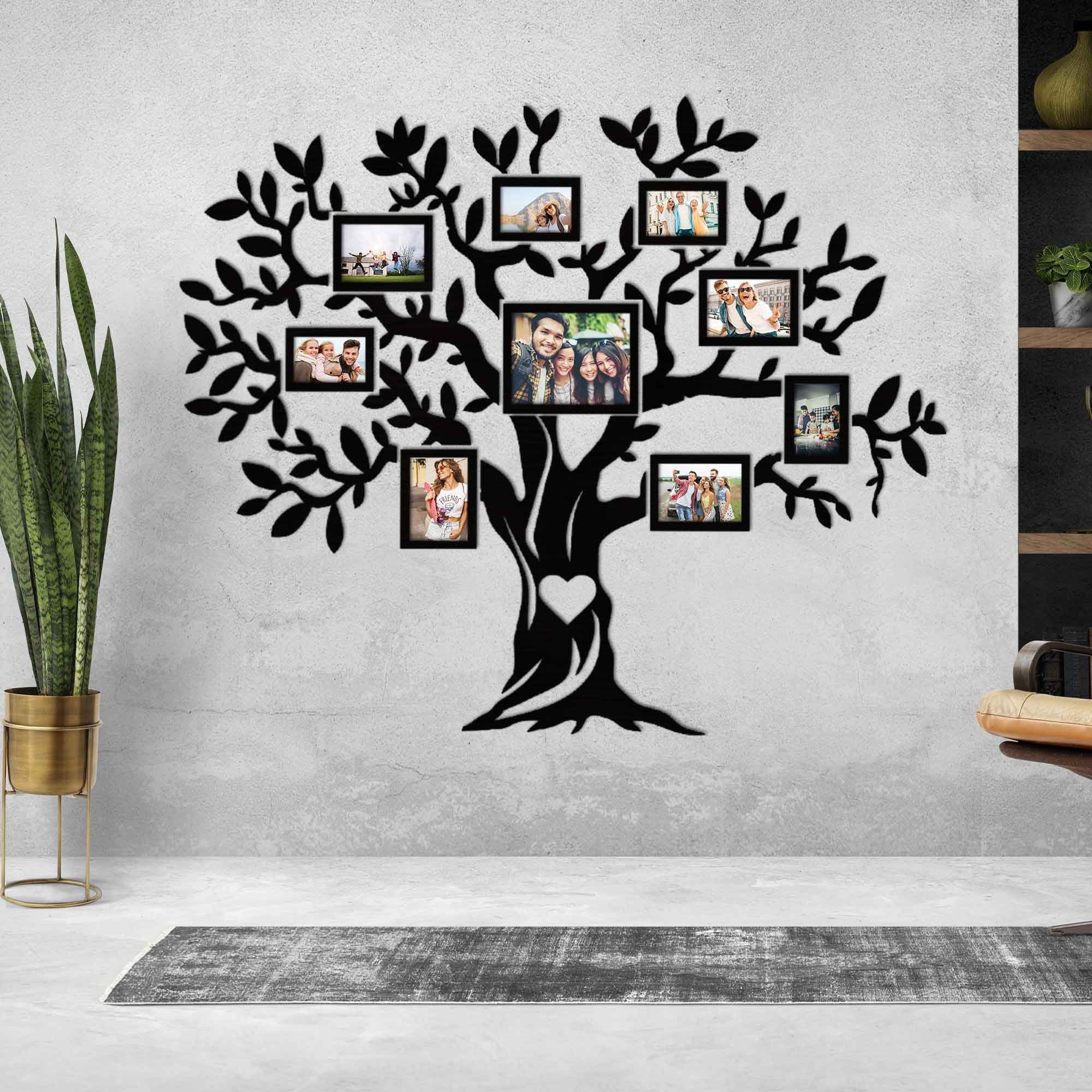 Family Tree With Photos - Stunning Tree Wood Wall Art for Your Living ...