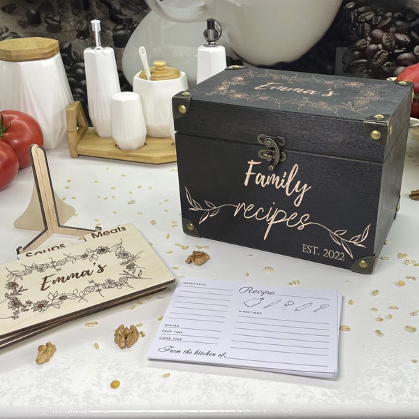 Recipe Box Etsy