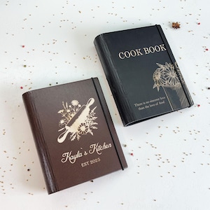 A Recipe Book Full of Love | Personalized Wooden Cookbook | Heartfelt Gift for Mom or Daughter