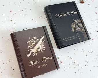 A Recipe Book Full of Love | Personalized Wooden Cookbook | Heartfelt Gift for Mom or Daughter
