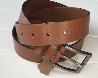 Distressed Leather Belt, Personalized Monogram Gift