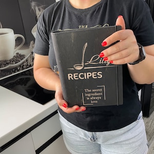 Personalized Wooden Recipe Book Binder Mothers Day Birthday Gift Recipe Journal Family Recipe Book Gift For Her Custom Recipe Binder