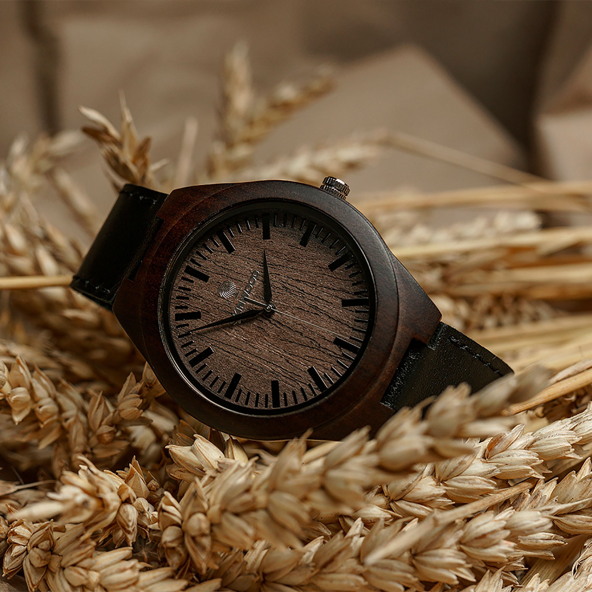 Engraved Wood Watch, Skinwood Black, Personalized Gift - Etsy display picture 3