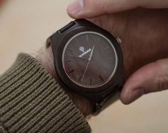 Reloj de madera personalizado, Reloj de novios, Reloj de hombre, Reloj grabado, Reloj personalizado, Regalo de hombre, Regalo de novio para hombres, Regalo para papá