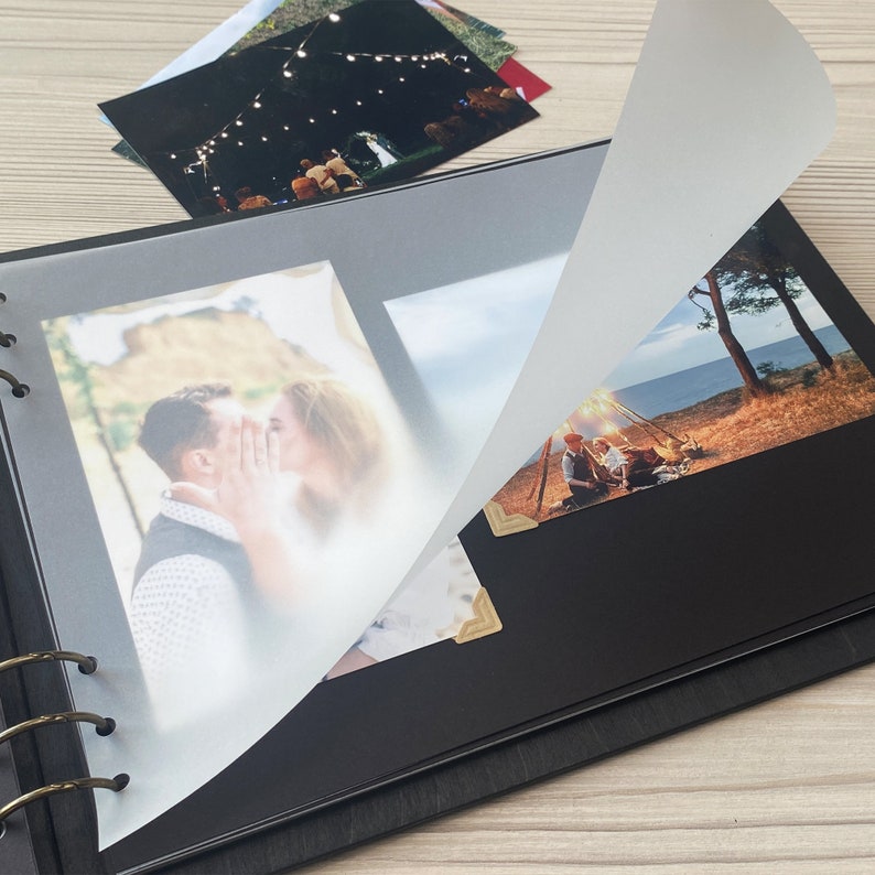 Personalized Travel Scrapbook wooden Album adventure scrapbook ideas Honeymoon Album gift for newlyweds engraved scrapbook travel gifts image 5