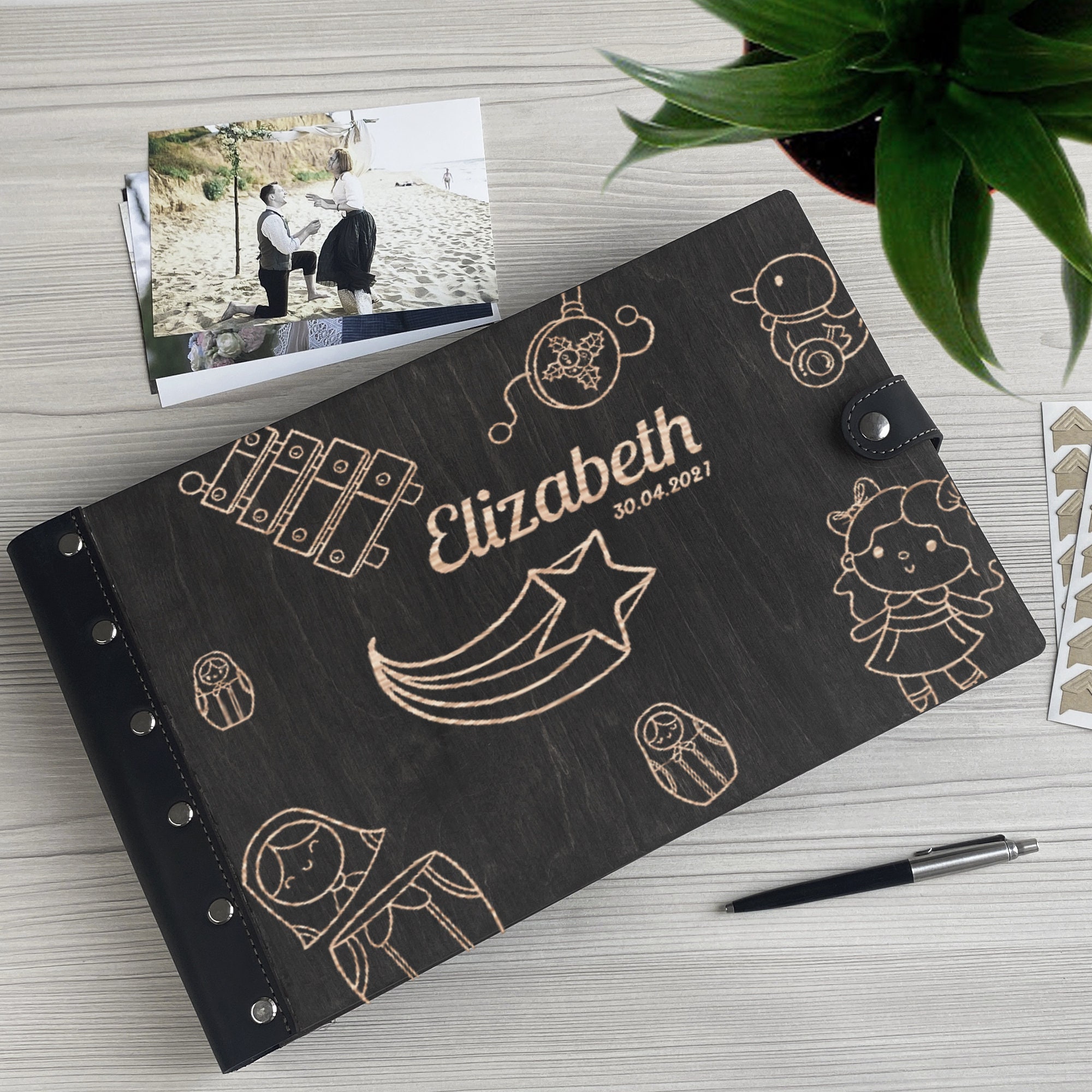 First Communion Wooden Photo Album Personalized Memory Book - Etsy